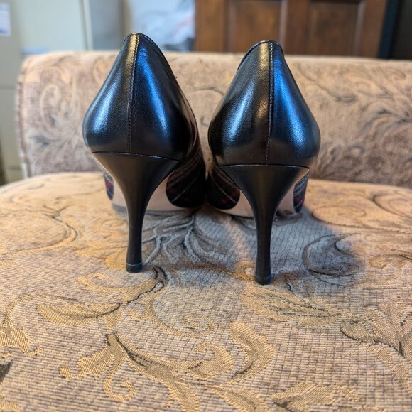 EUC Plaid Flannel Manolo Blahnik Heels SZ 40 - Picture 4 of 7
